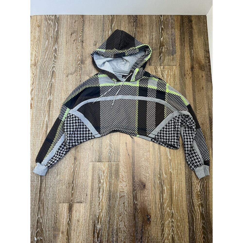 adidas Ivy Park Halls of Ivy Allover Print Cropped Hoodie
